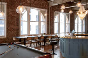 Interior Pool Table & Window Views © Duncan Channon/Tina Montemayor Design